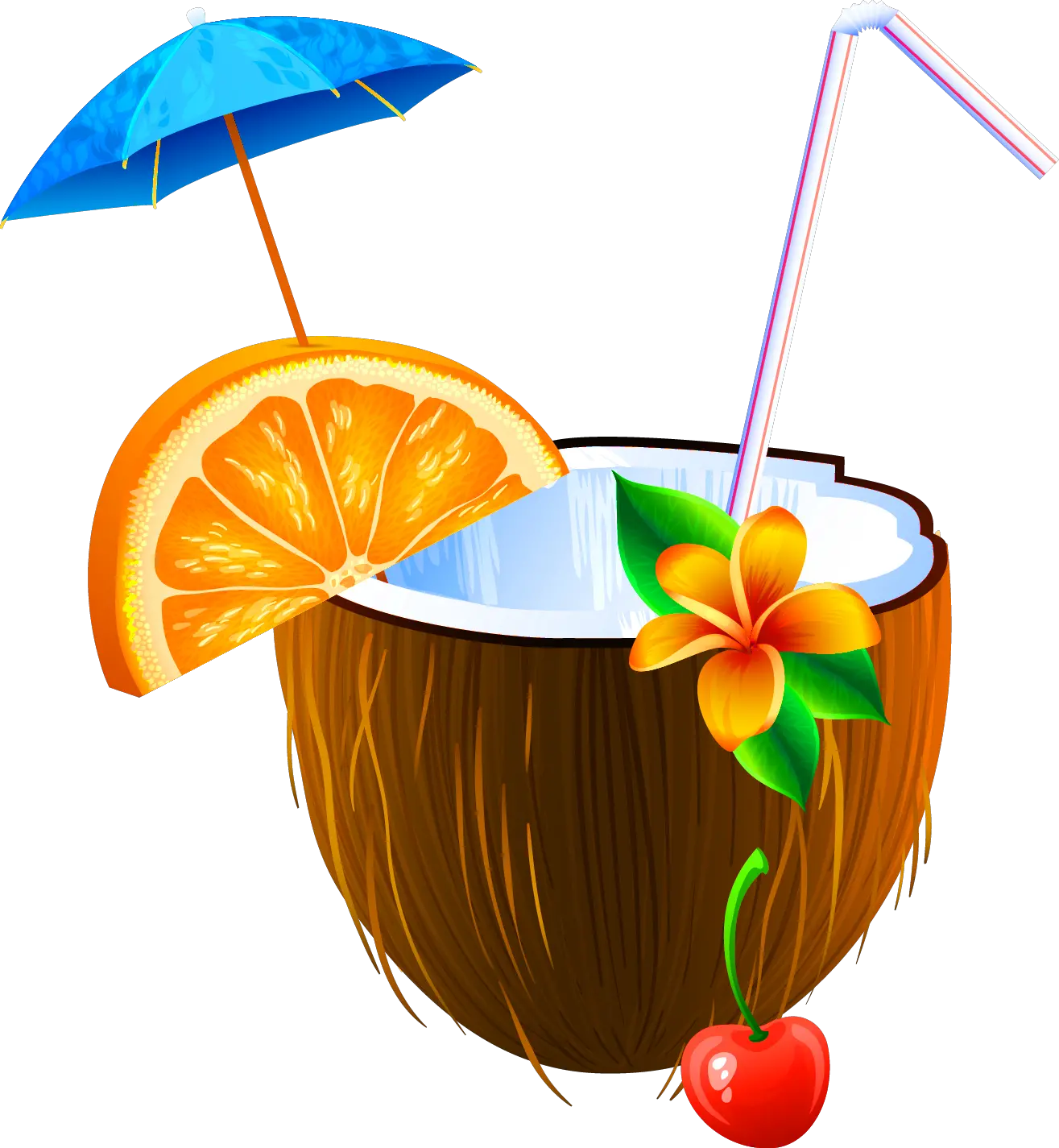Coconut Clipart Beach Drink Coconut Drink No Background