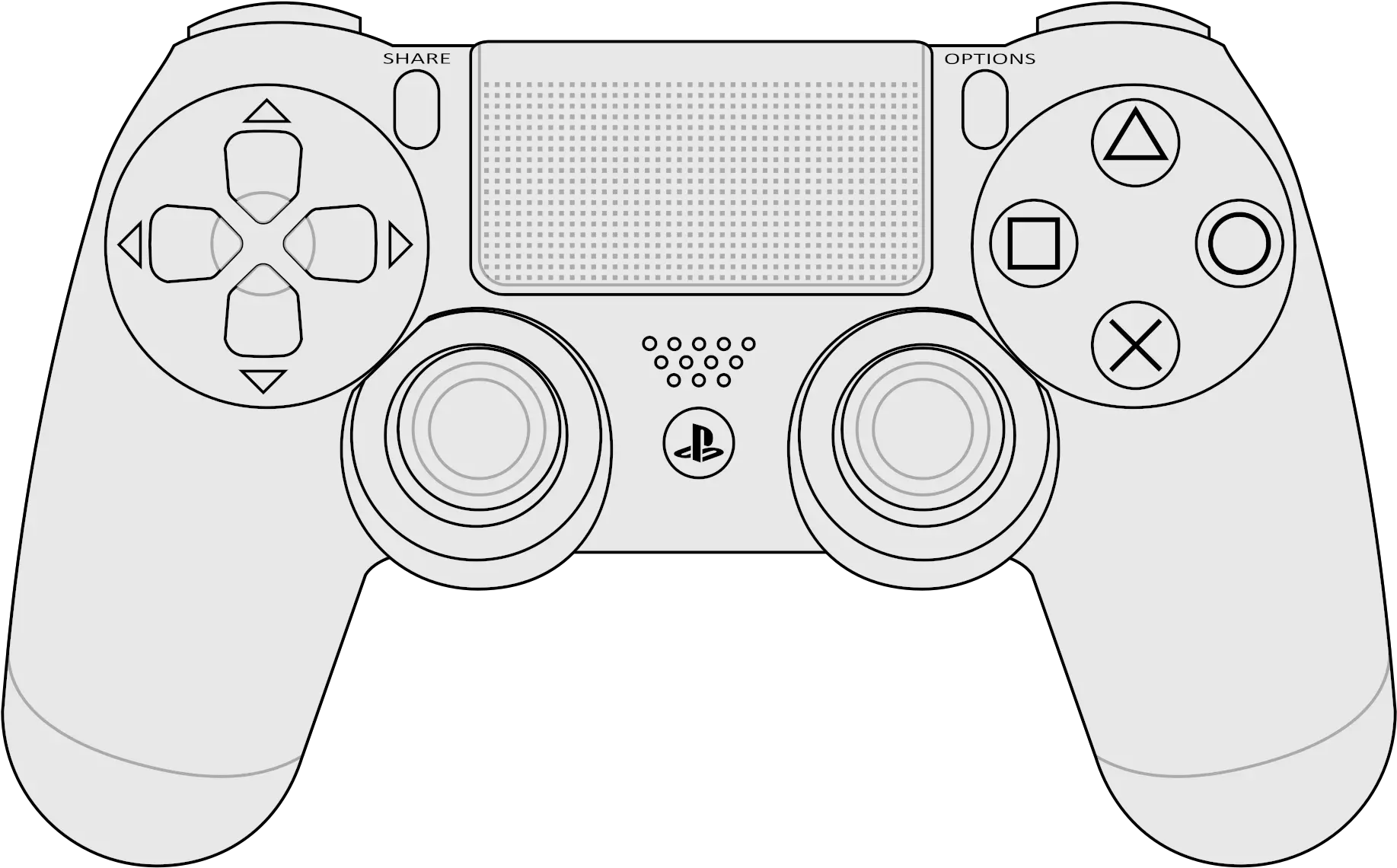 Transparent Ps4 Controller Png Control De Play 4 Vector