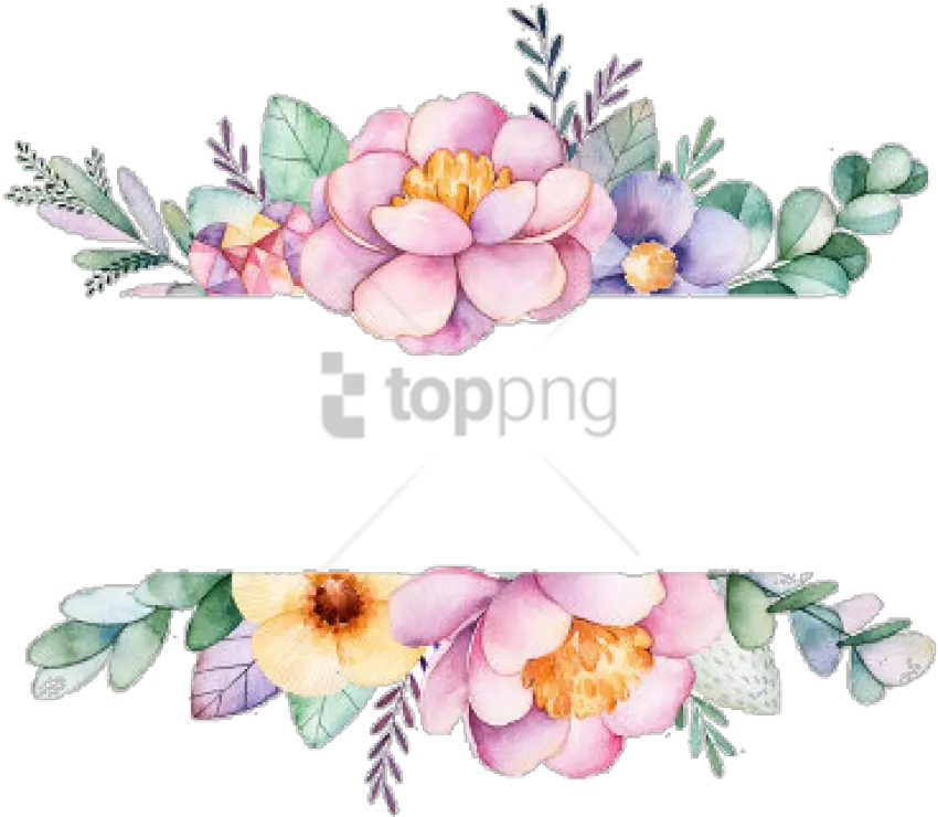 Flower Bouquet Floral Design Watercolor Painting Image Flower Border Watercolor Png