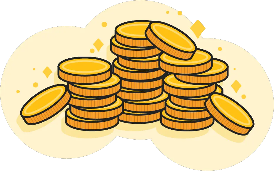 Large Pile Of Gold Coins Coins Clipart