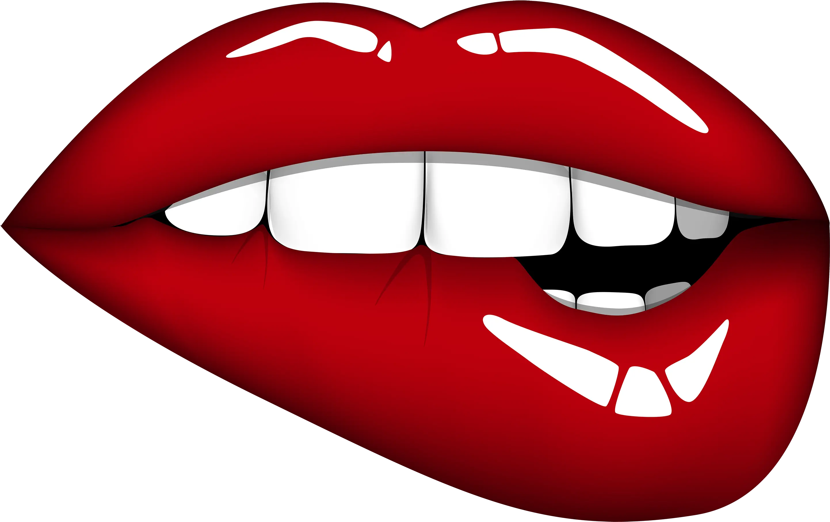 Red Mouth Png Clipart Image Biting Lips Png