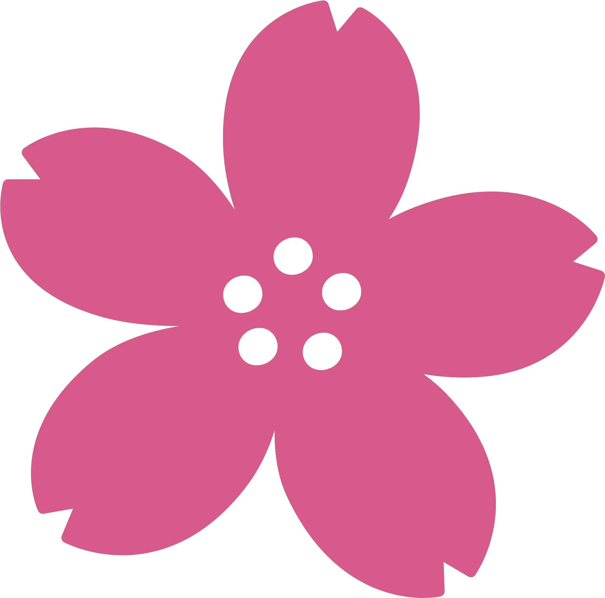 Clip Art Sakura Flower Emoji Emoji Cherry Blossom Png