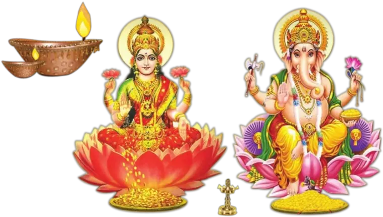 God Laxmi Ganesh Diwali Desig Laxmi Mata Hd Png