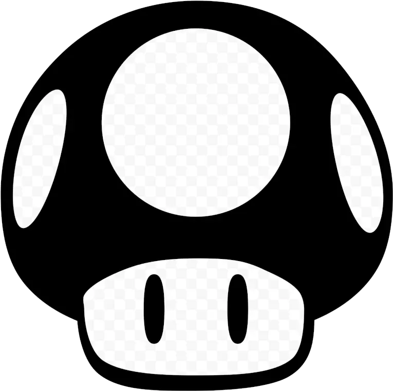 Mario Novosel Mushroom Clipart Black And White Stunning Mario Mushroom Png