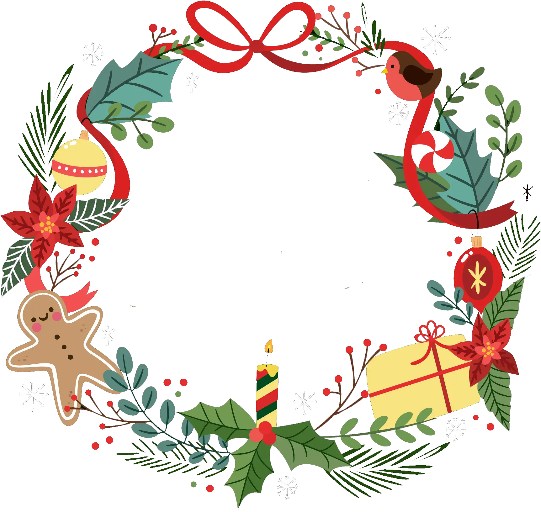 Christmas Garland Vector Png Clipart