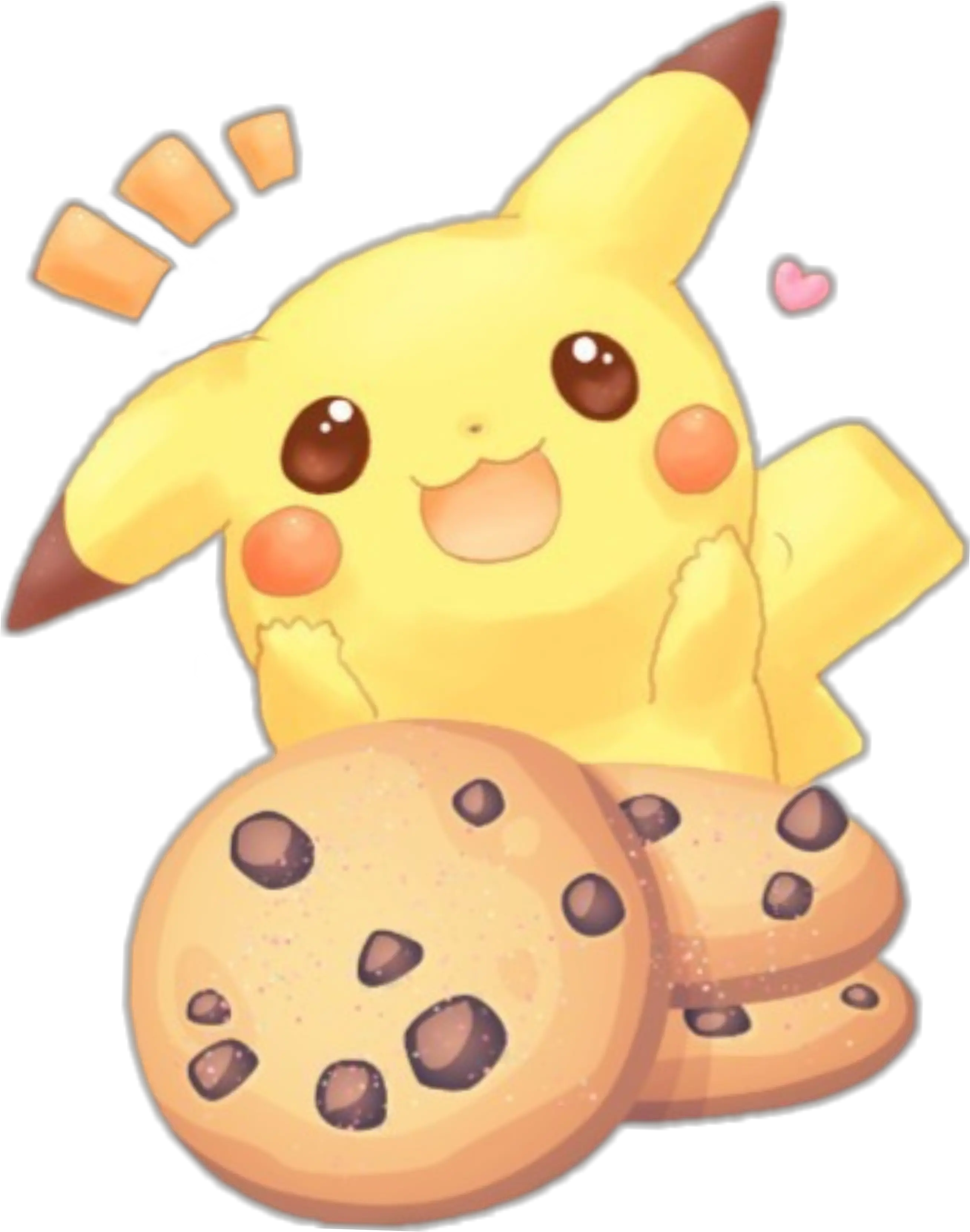 freetoedit cookie Pikachu cute cookies Cute Pikachu With Cookies
