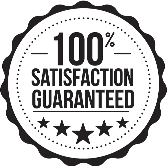 100 Satisfaction Guarantee White