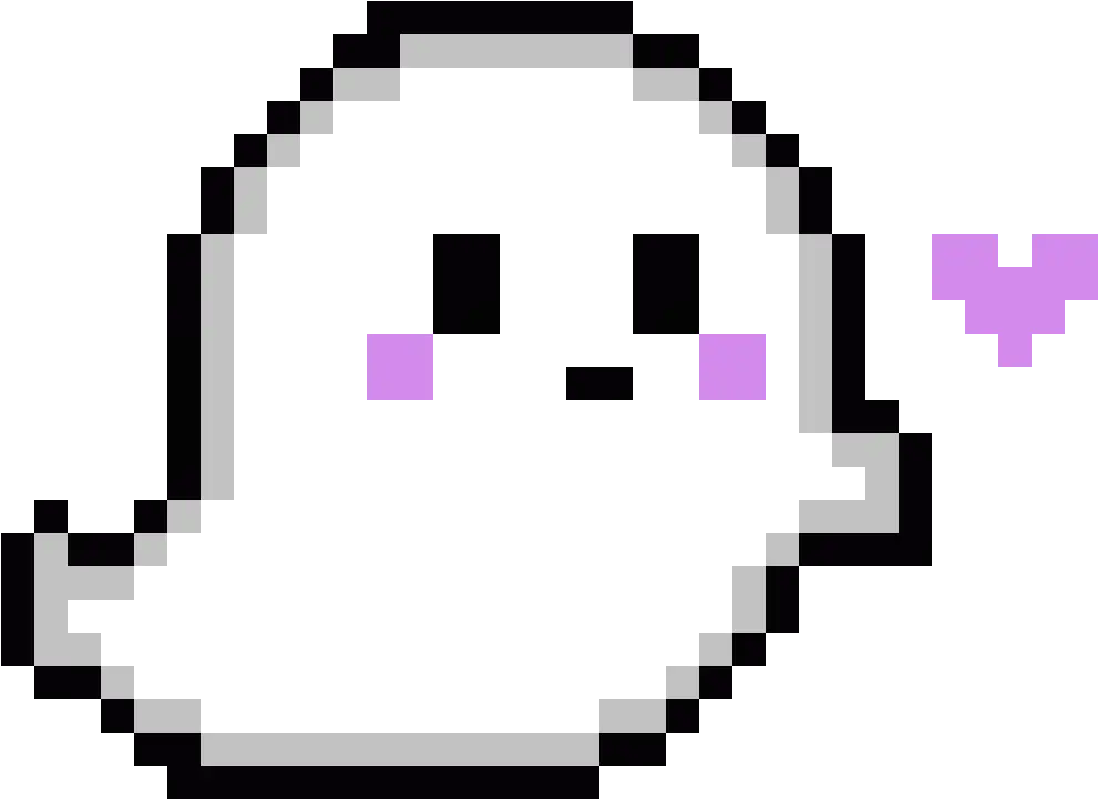 Cute Ghost Pixel Art