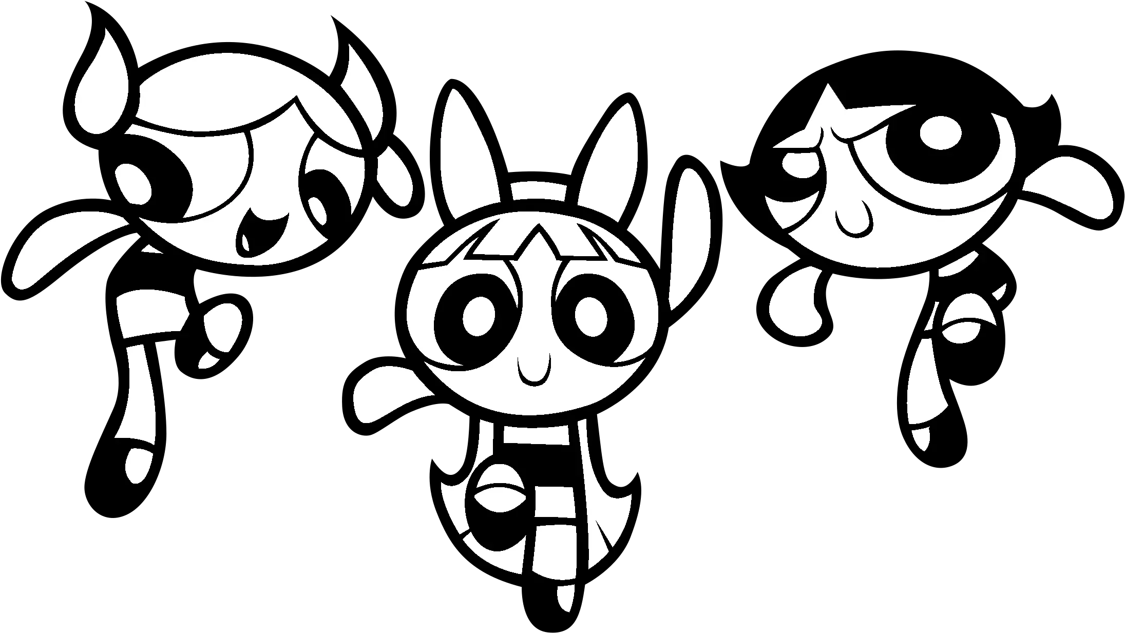 Powerpuff Girls Logo Black And White Powerpuff Girls Coloring Pages Gif