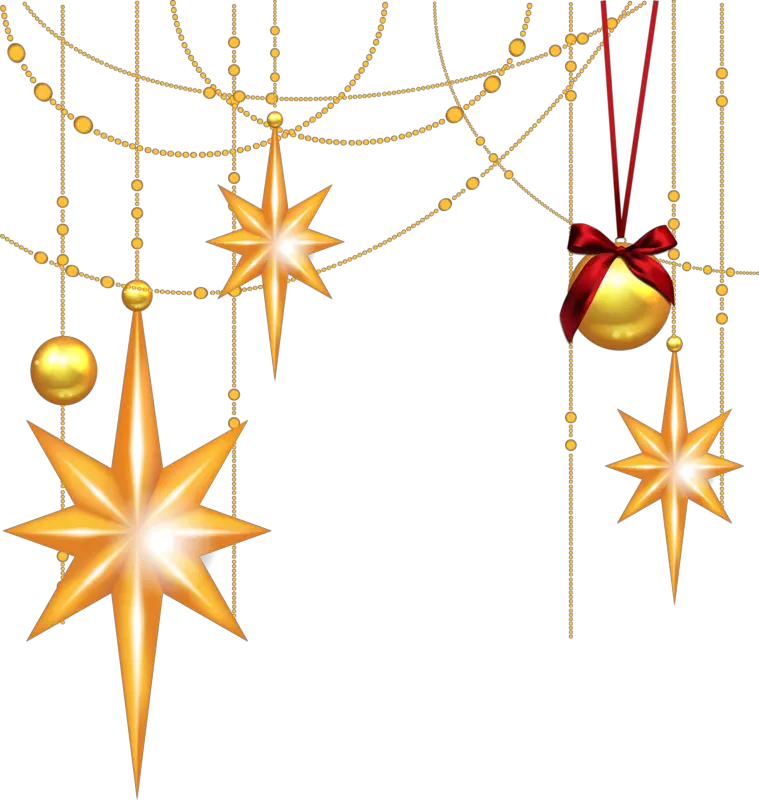 Christmas Stars Transparent Background