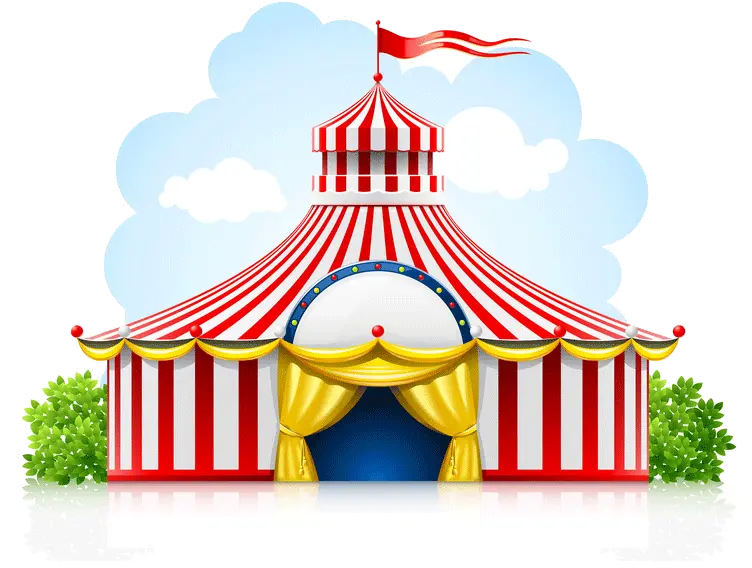 Love In The Elephant Tent Transparent Background Circus Tent Clipart
