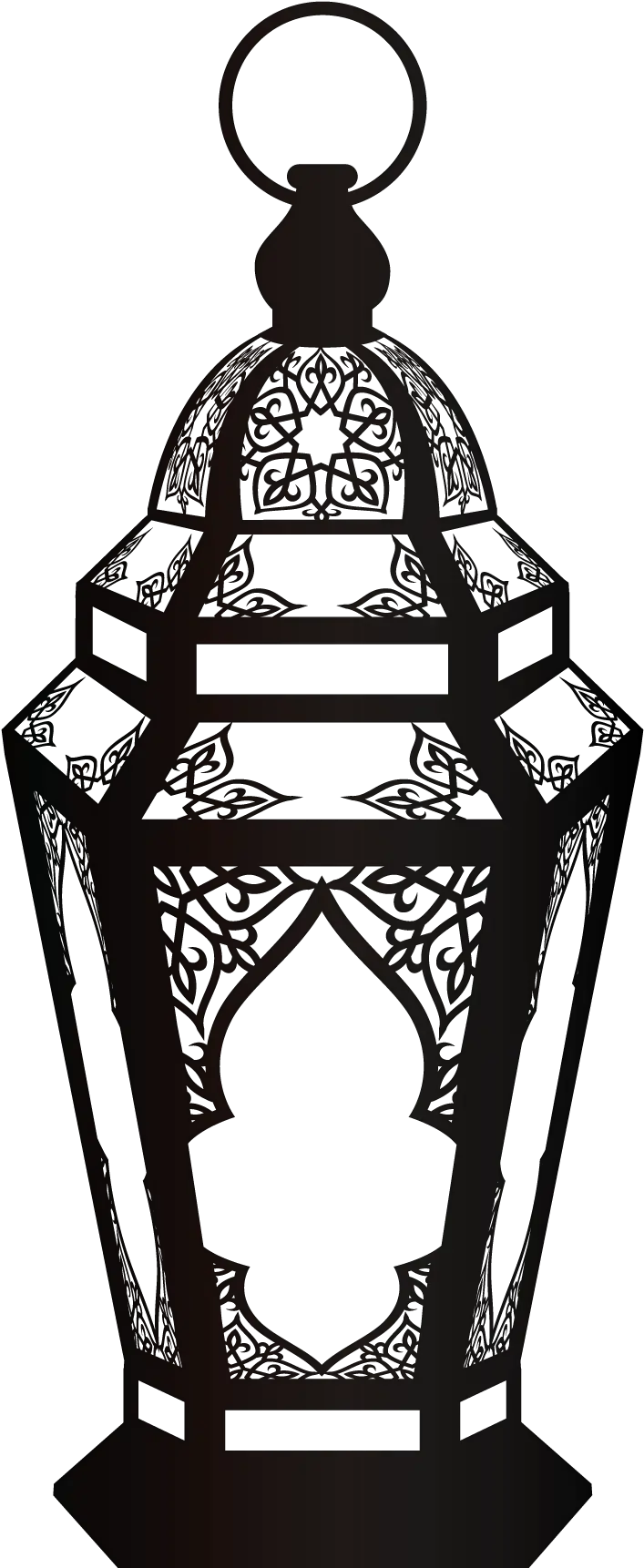 Quran Muslim Ramadan Lamp Black Ornaments Fanous Clipart Ramadan Lamp Clipart Black And White