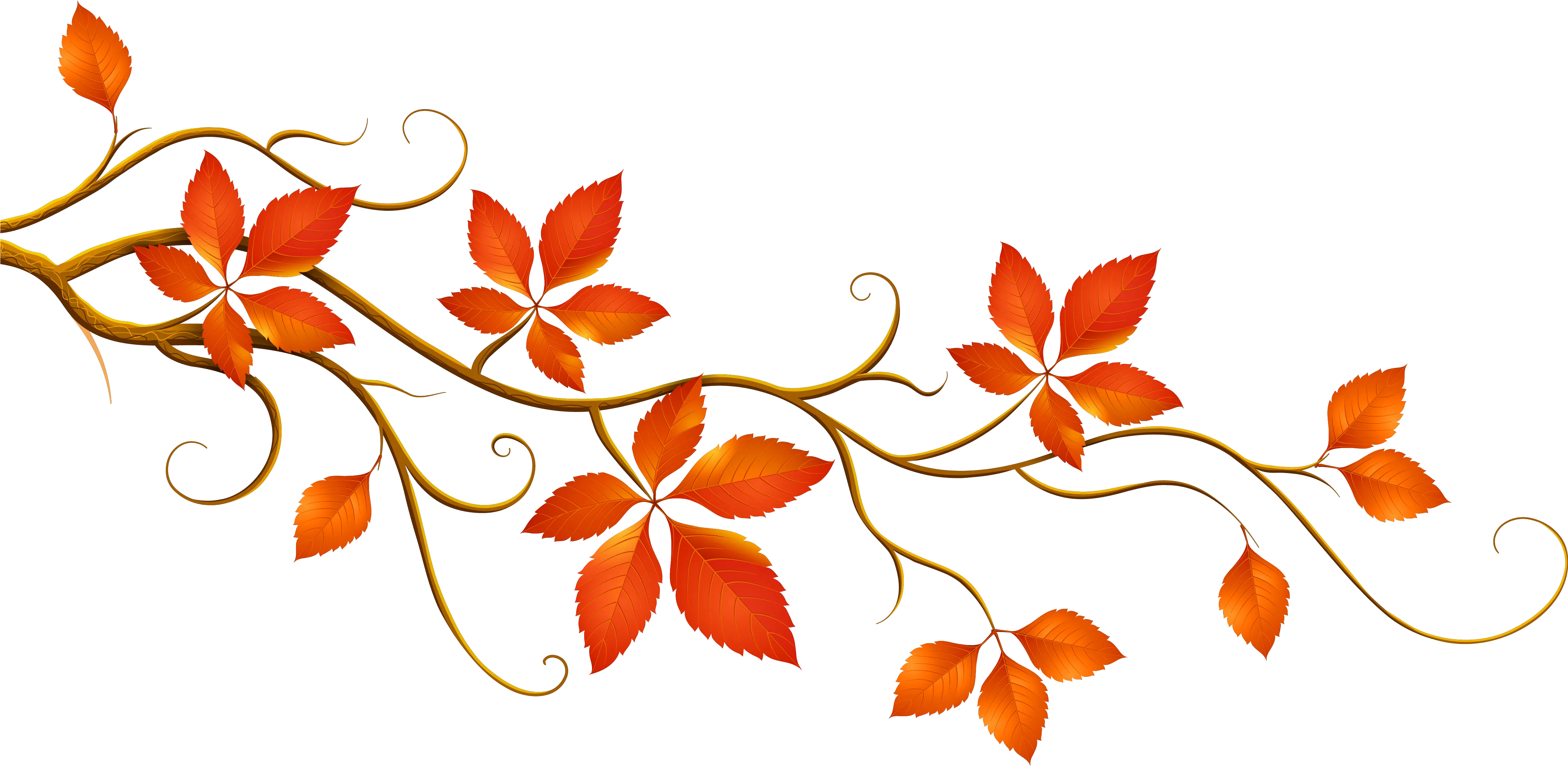 Decorative Branch With Autumn Leaves Png Clipart Fall Leaves Clip Art
