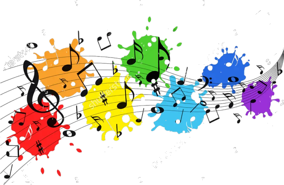 splatter paint paintsplatter splatterpaint music Music Notes In Color