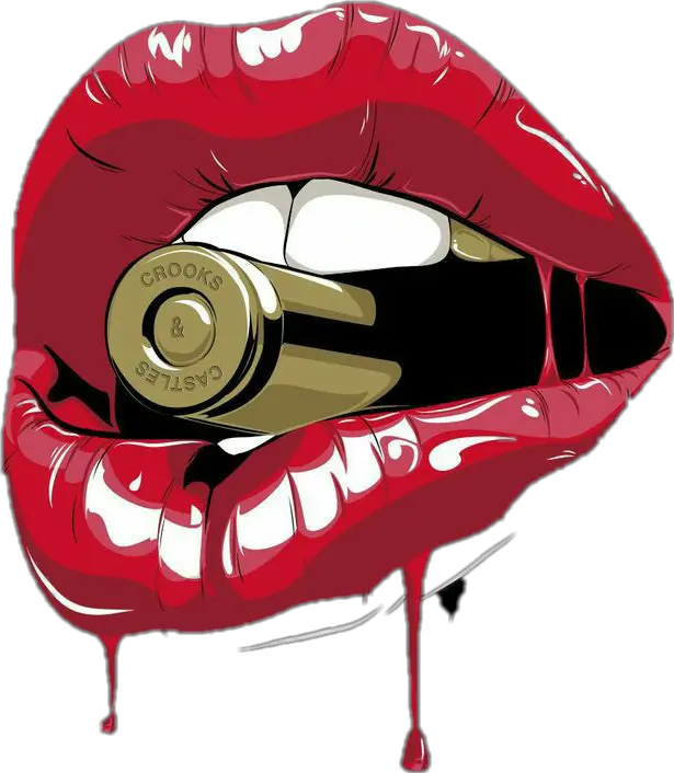 Pop Art Lips With Bullet