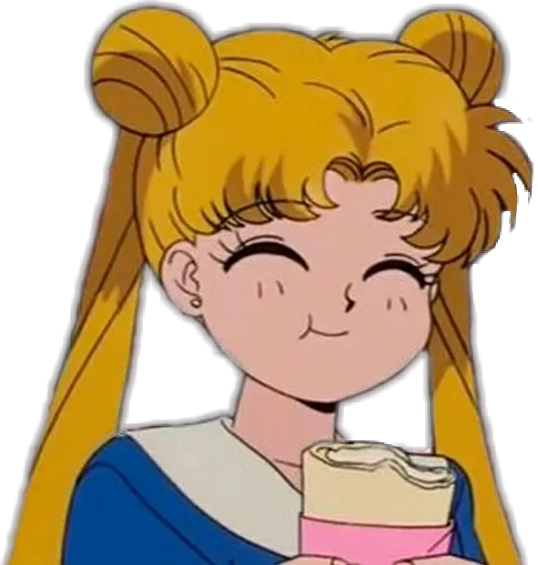 sailormoon kawaii eating pink tumblr retroeffect Sailor Moon Aesthetic Png