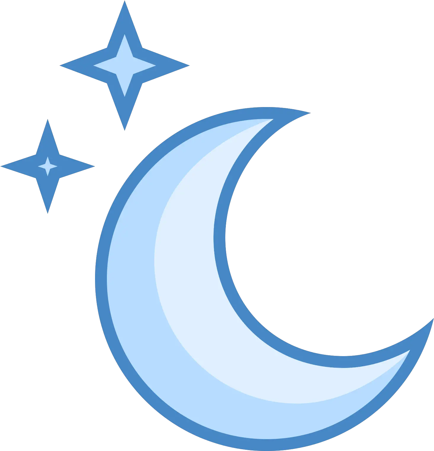 Transparent Moon And Stars Png Blue Moon Icon Png