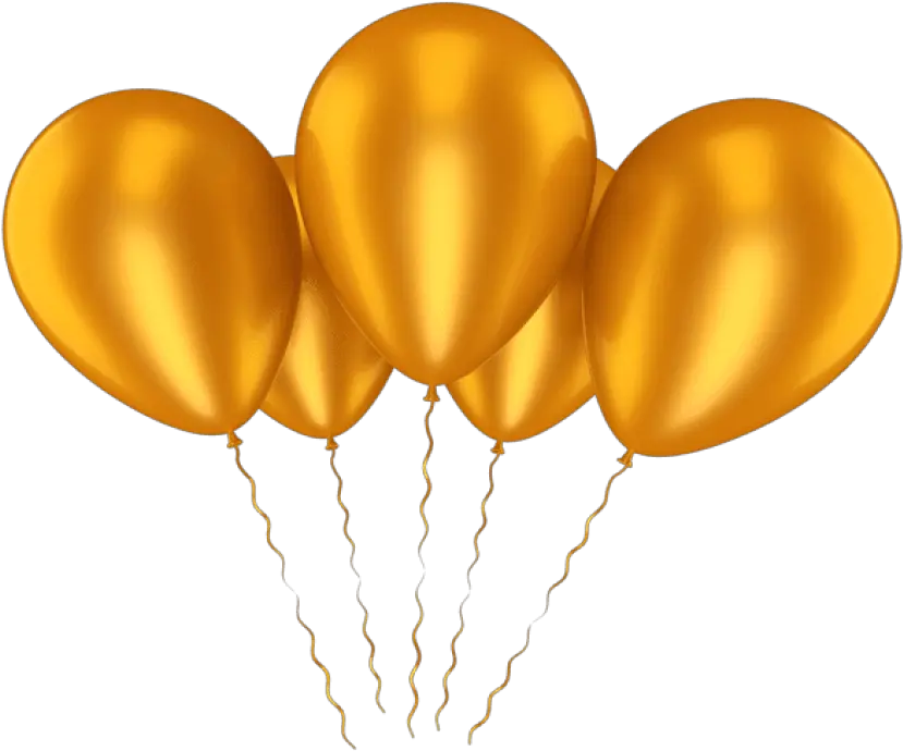 Golden Balloons Png Gold Balloon Transparent Background
