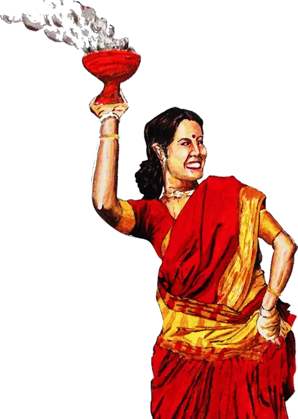 Puja Dhunachi Clip Art Durga Puja Clipart Png
