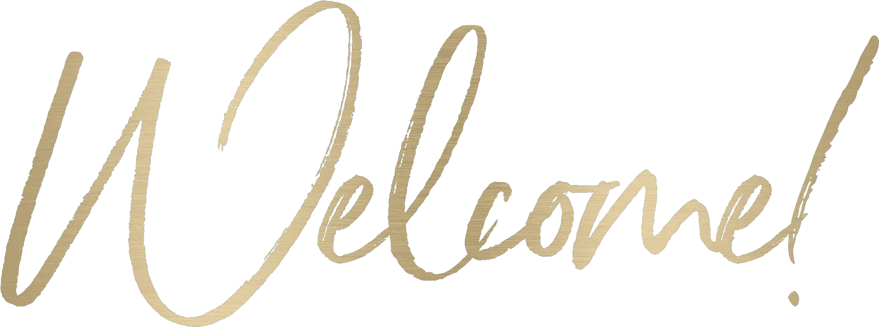 Transparent Gold Welcome Png