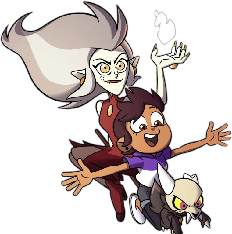 The Owl House Luz With Owl Lady And King