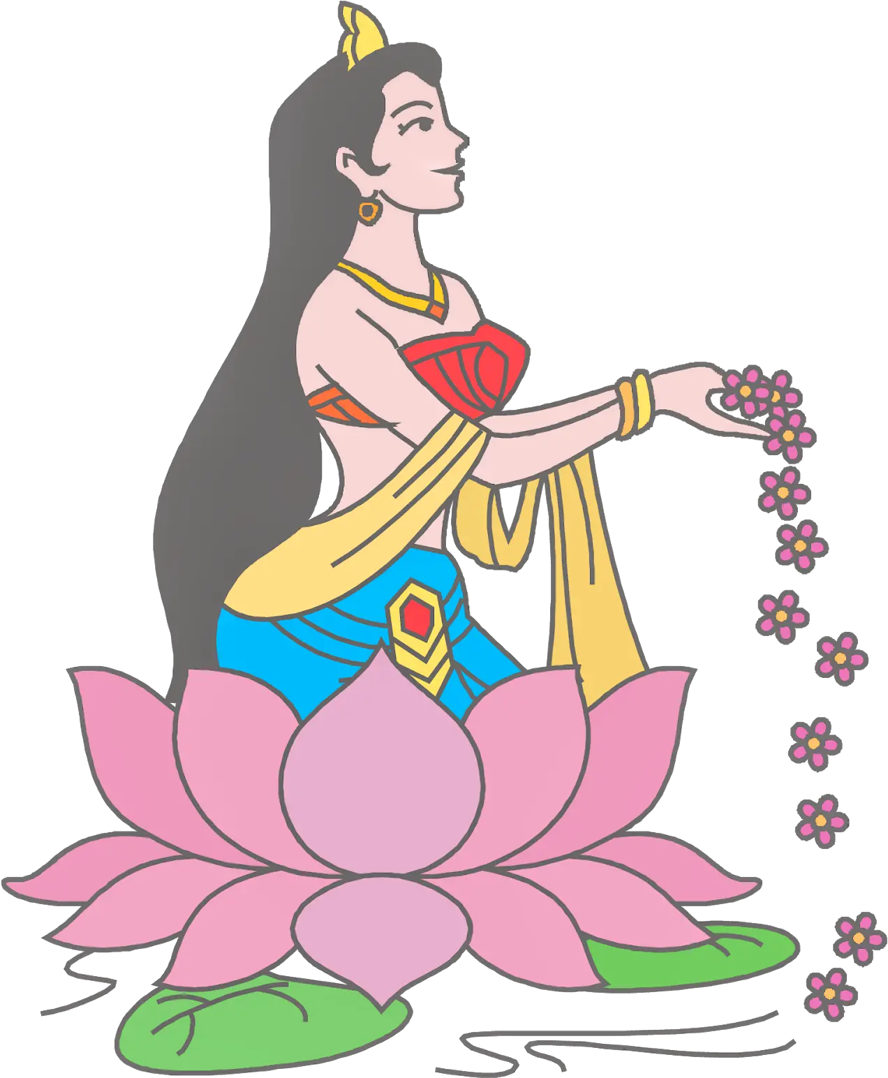Hindu Namaskar Clip Art Welcome Girl Clipart Png