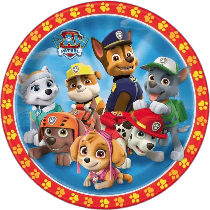 Paw Patrol Round Emblem Png Paw Patrol 9in Party Plates