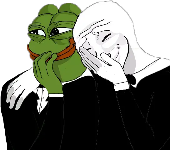 Pepe And Wojak Laughing