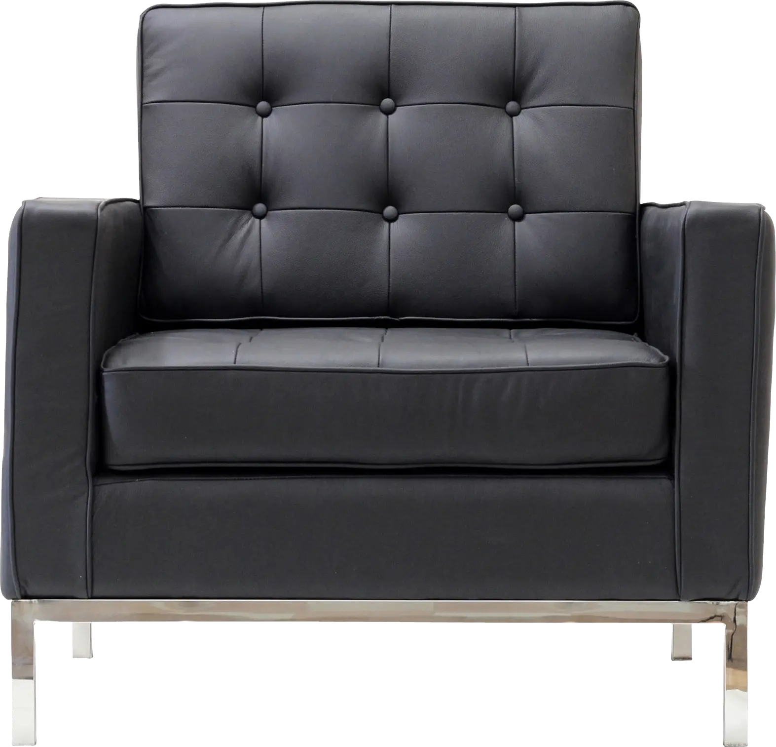 Transparent Armchair Png Black Leather Sofa Chair