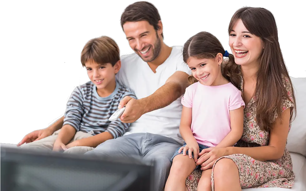 Watching Tv Png Latino Family Watching Tv