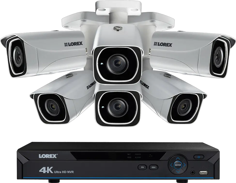 Ip Camera System With 6 Ultra Hd 4k Security Cameras Lorex Security Cameras