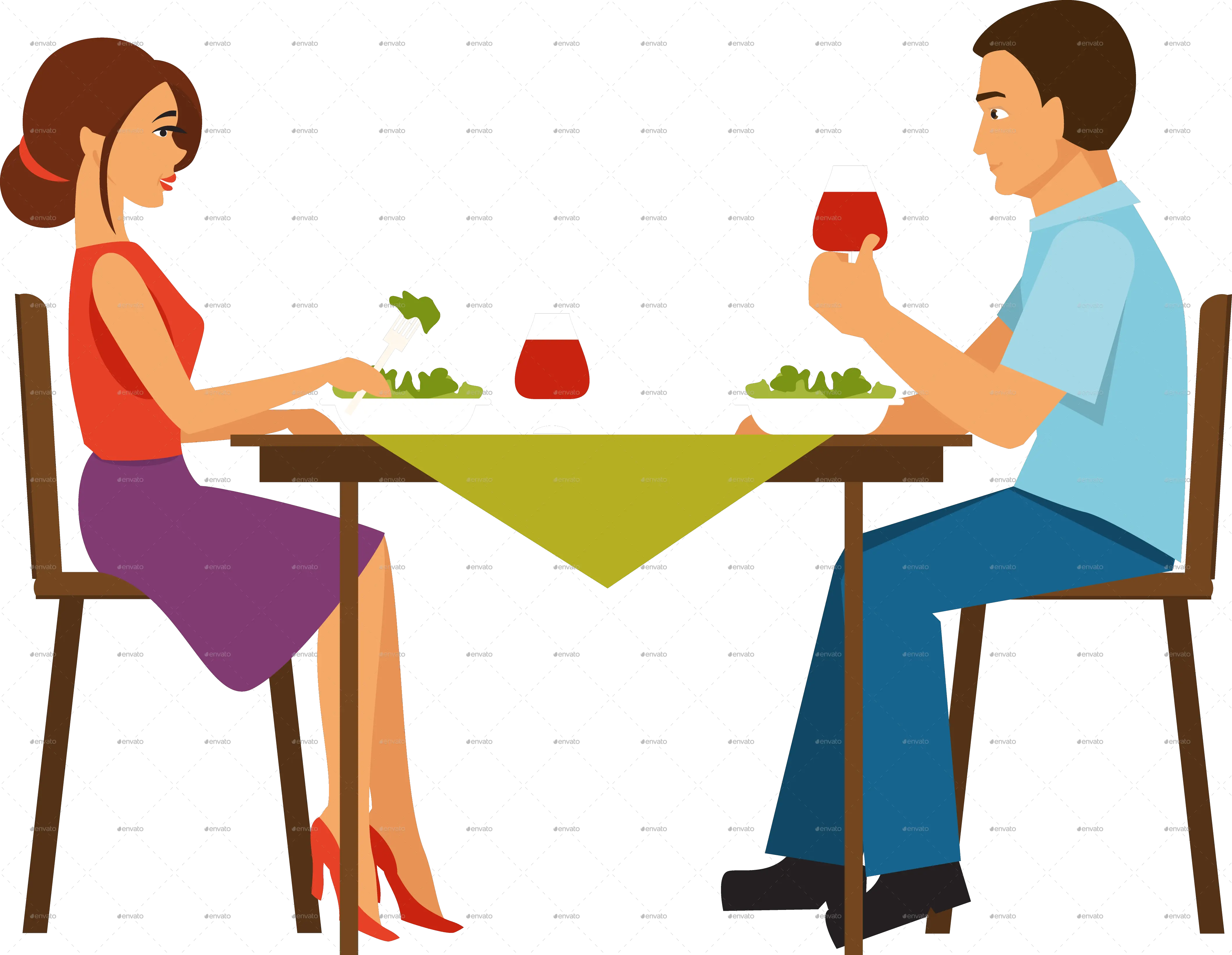 Couple Eating Dinner Transparentamp Png Clipart Free Couple Eating Dinner Clipart