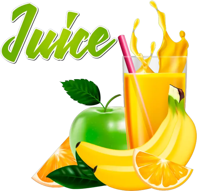 Juice Vector Splashing Fruit Juice Glass Png