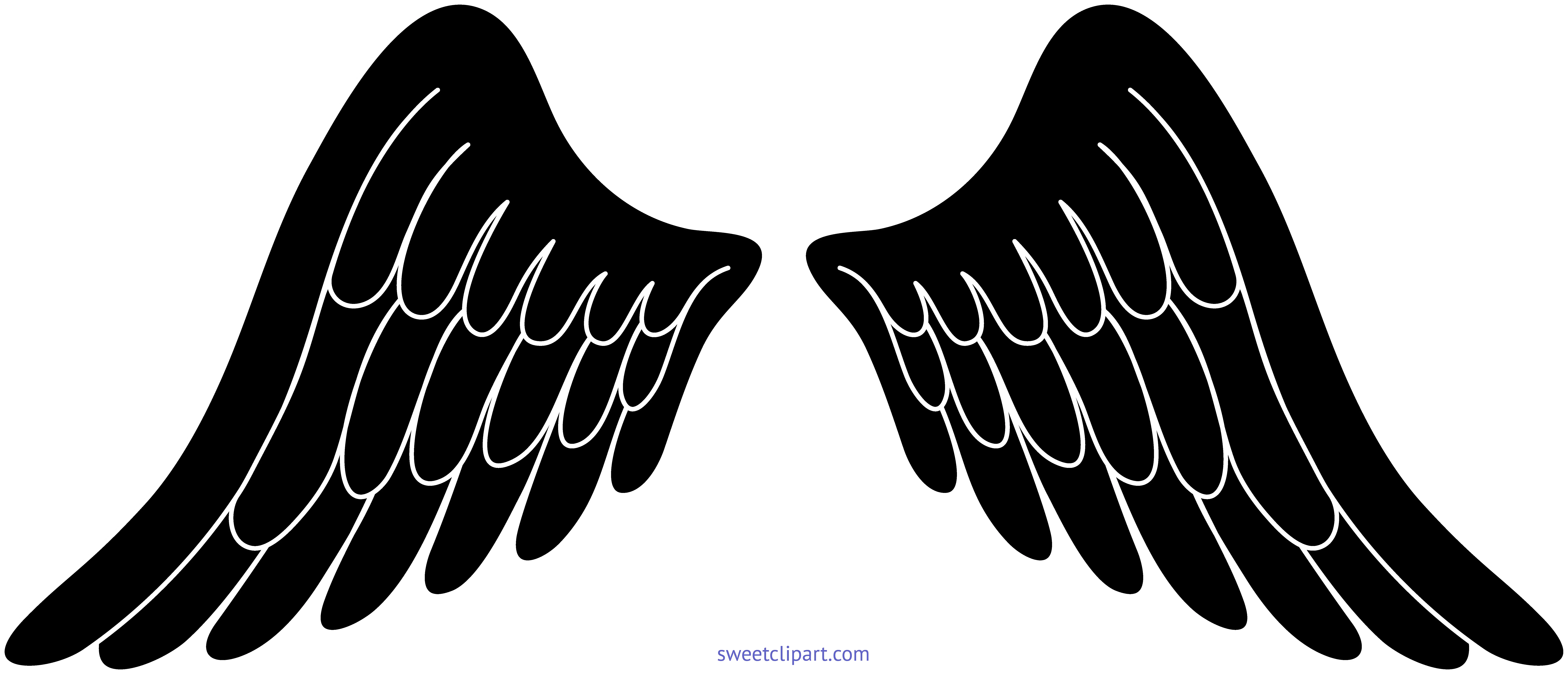 Clip Puller Wing Angel Wings Clipart Black And White