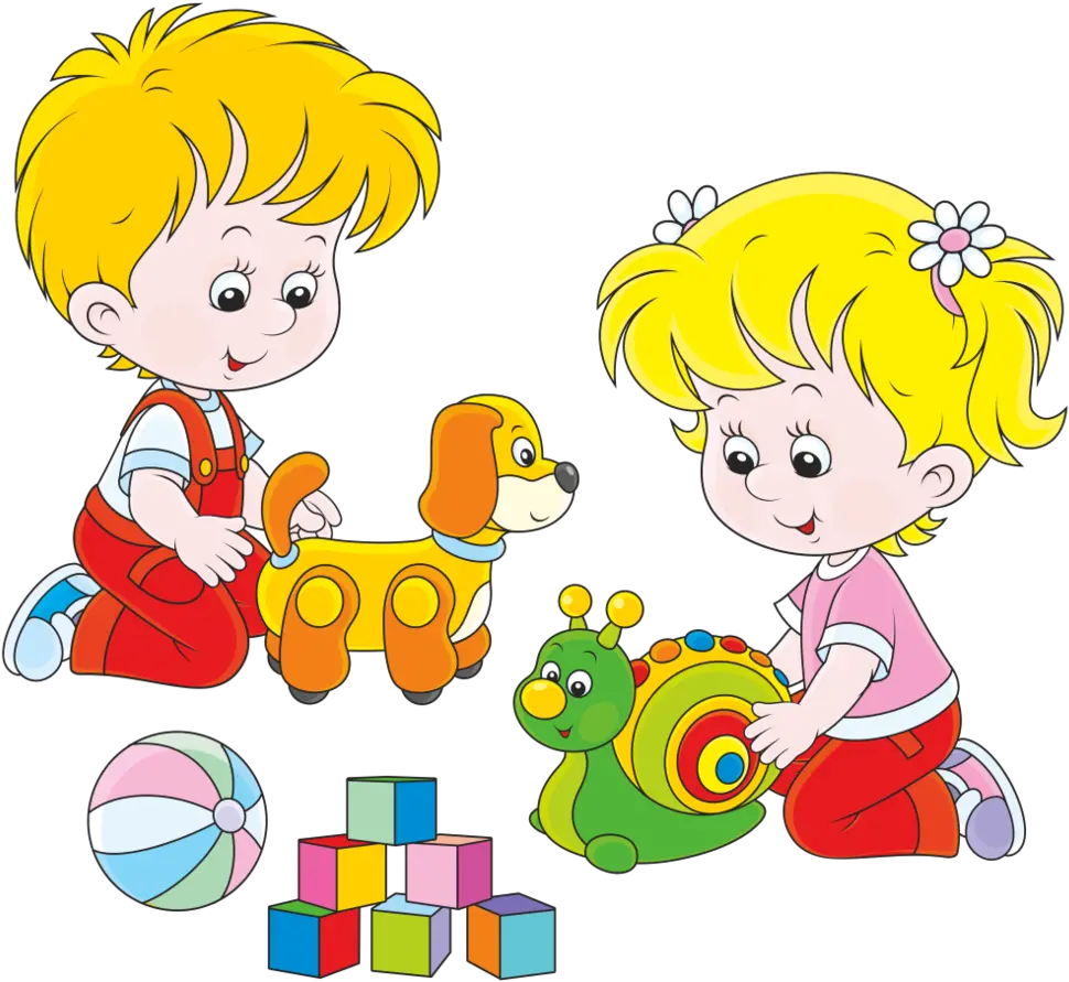 Kids Sharing Toys Png Children Playing With Toys Clipart