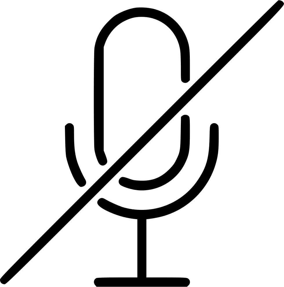 Audio Mic Record Broadcast Mic Mute Icon Png