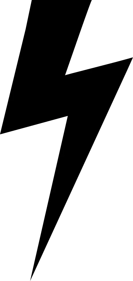 Lightning Bolt Black Shape Lightning Bolt Shape Png