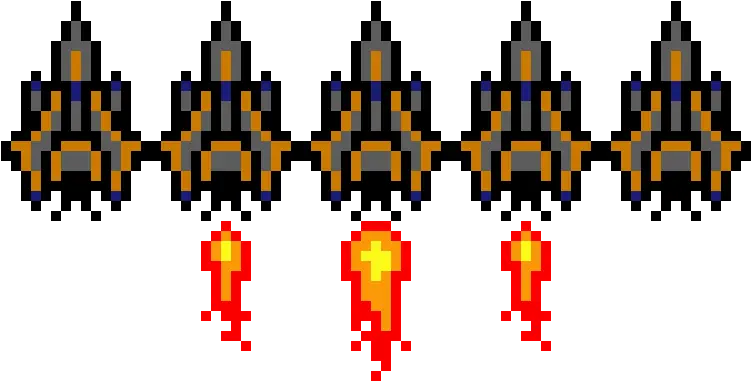 2d Spaceship Pixel Art