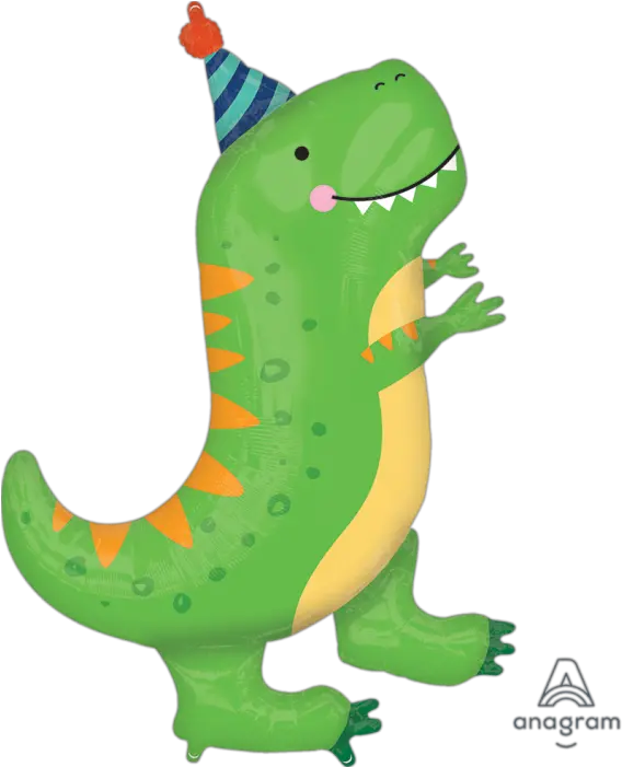 Cute Party T-rex Happy Dino Dinosaur Supershape Balloon