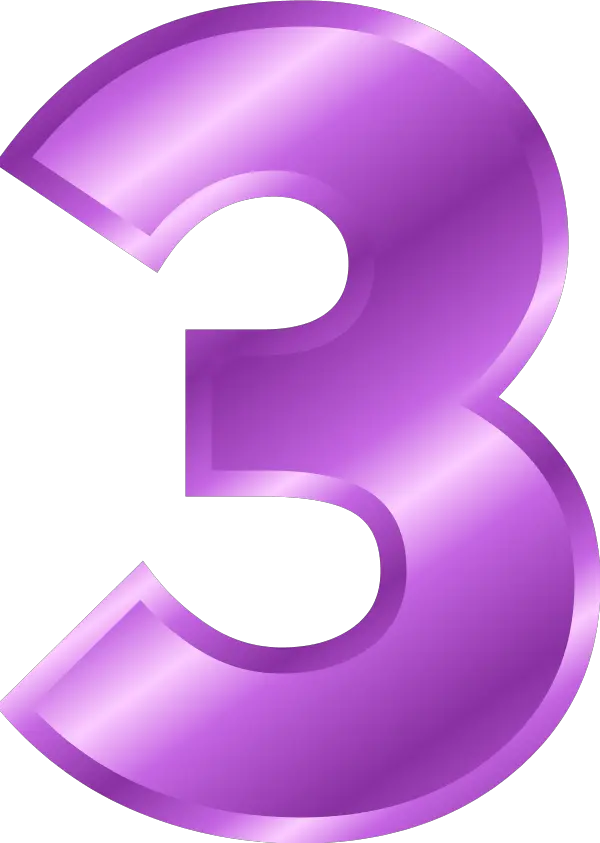 Birthday Number 3 Clipart Purple Free Download Large Numbers