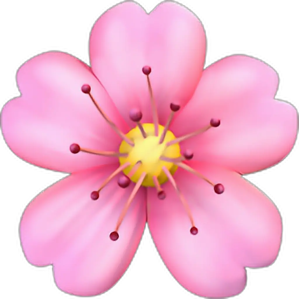 Iphone Sticker By Conny Cherry Blossom Emoji Png