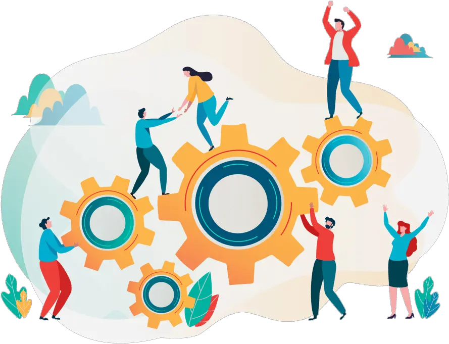 Talent Management Simplified Team Building Poster Template