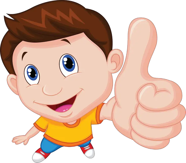 Hey Parents Animated Boy Thumbs Up
