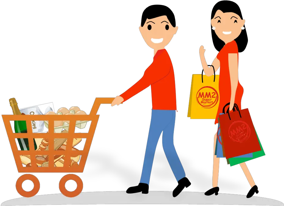 Mm2 Supermarket Header Image2 Supermarket Shopping Family Clipart