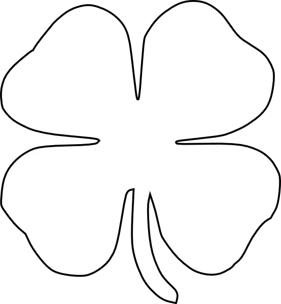 4 Leaf Clover Image Png Clipart Four Leaf Clover Outline