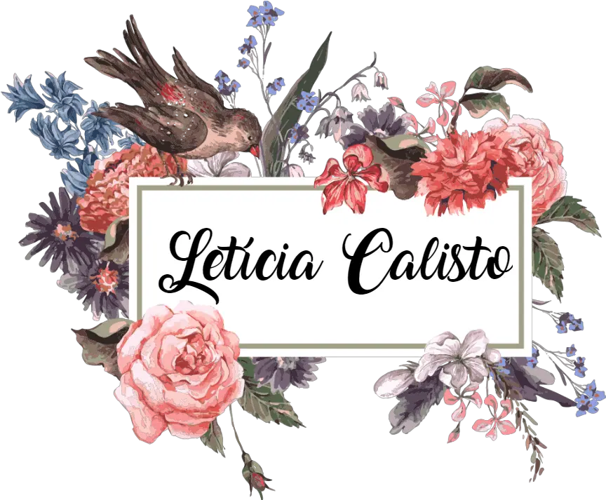 Letícia Calisto Watercolor Flower Border Frame