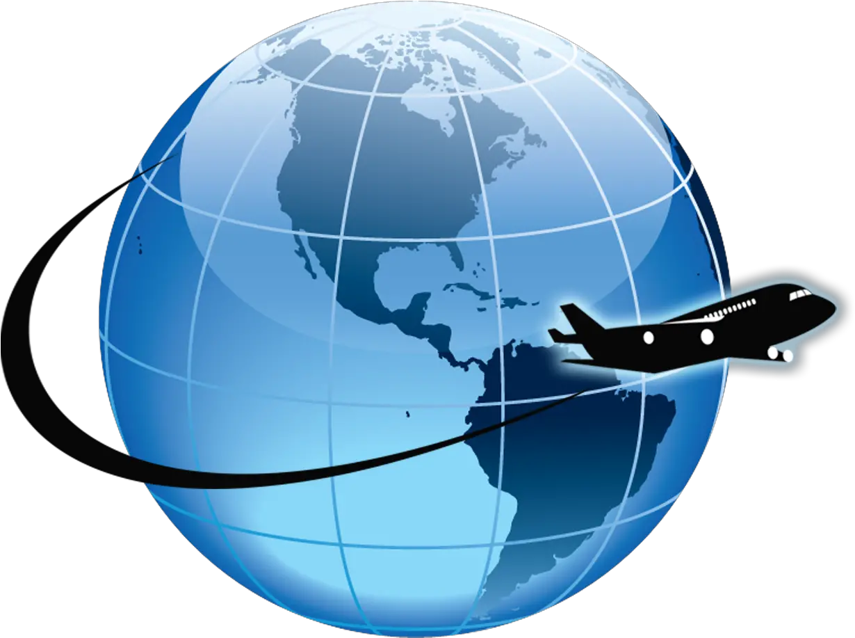 Clipart Globe Airplane Globe With Airplane Png