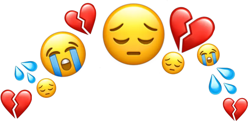 sad cry crying emojis emojicrown emoji crown Smiley