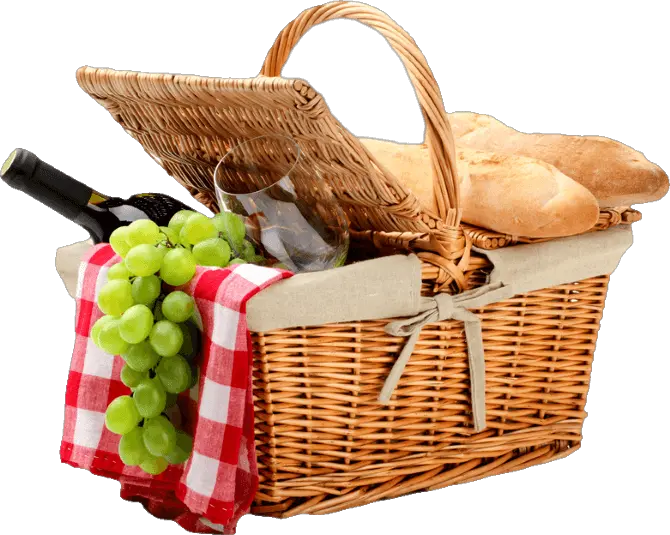 Picnic Baskets Baguette Food Picnic Table With Food Png