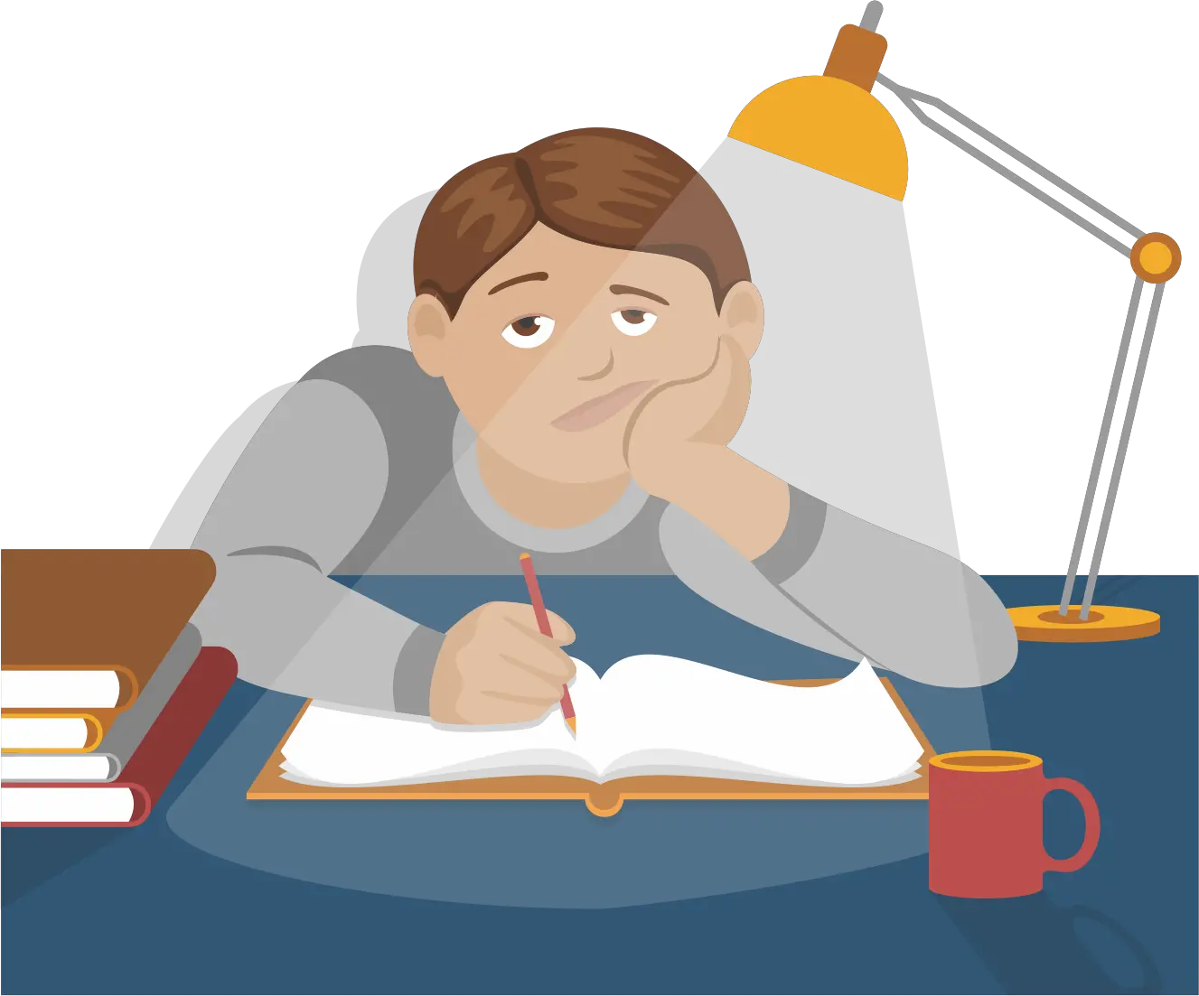 Transparent Student Clip Art Tired Student Png